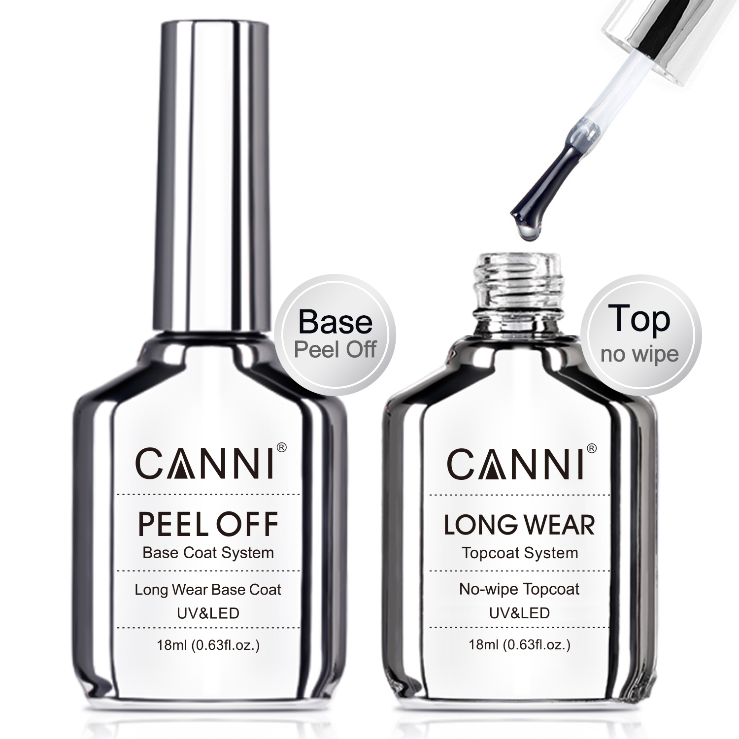 Peel Off Base Coat - 18ml Canni Diamond Long Wear No
