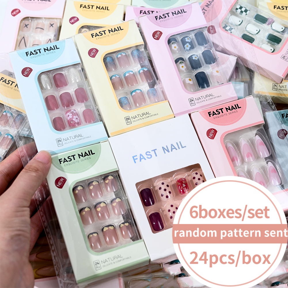 6 Cajas/Set de Uñas Postizas C - Press On Nail Set reseña y precio