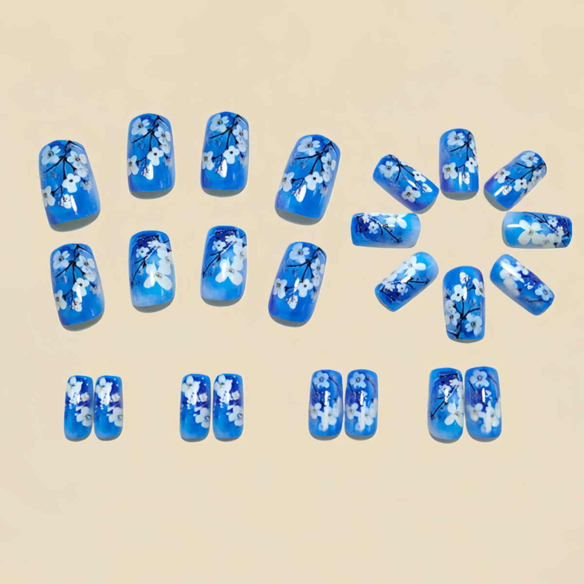 Uñas postizas medianas para mu - Press On Nail Set reseña y precio