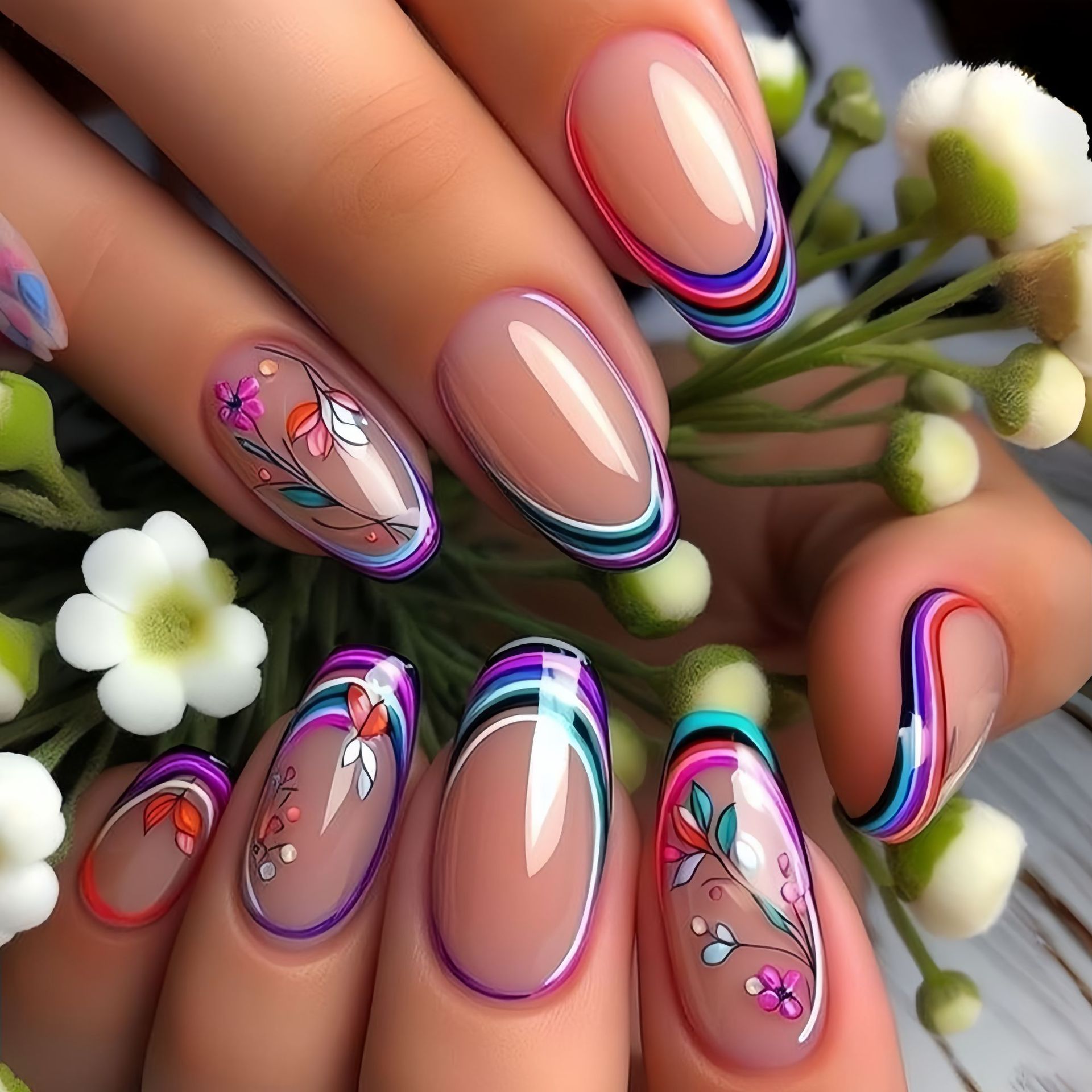Uñas postizas medianas para mu - Press On Nail Set reseña y precio