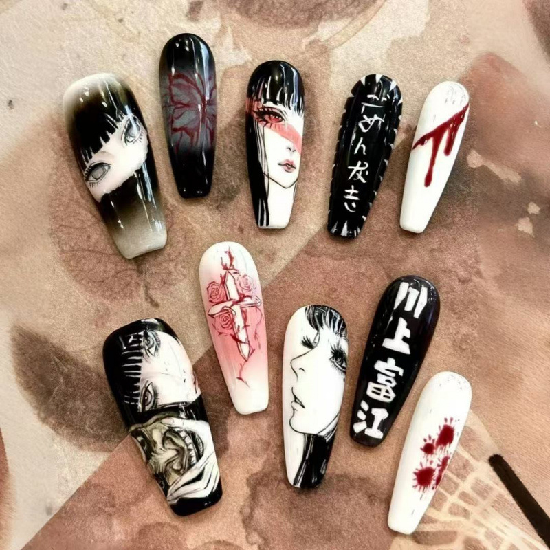 Kawakami Tomie manicura dulce  - Press On Nail Set reseña y precio