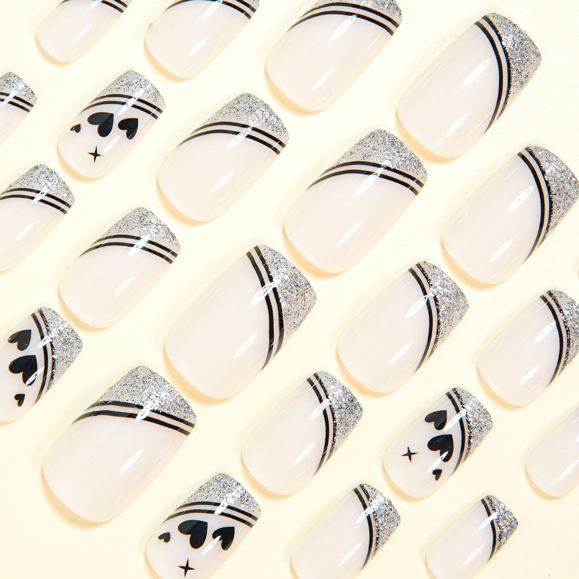 Uñas postizas cuadradas cortas - Press On Nail Set reseña y precio