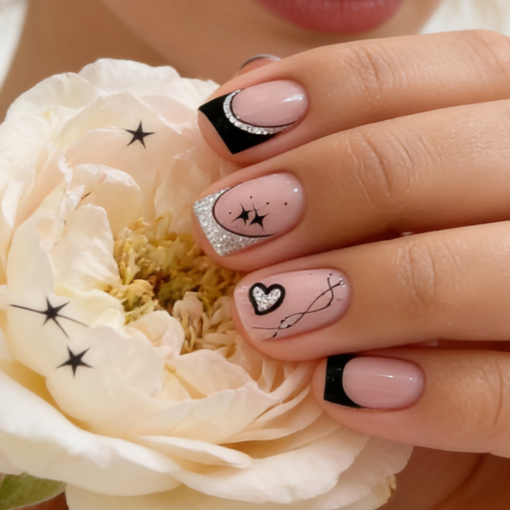 Uñas postizas cuadradas cortas - Press On Nail Set reseña y precio