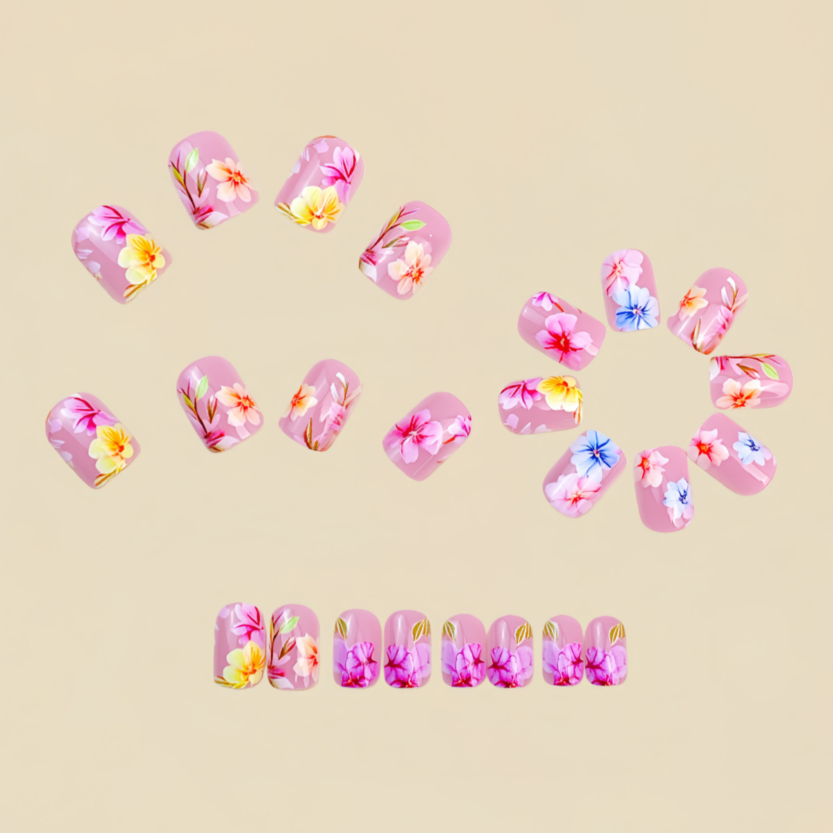 Uñas postizas medianas para mu - Press On Nail Set reseña y precio