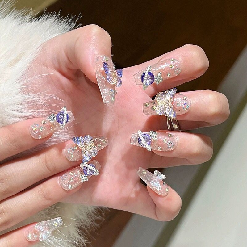 10 Uds. De uñas postizas hecha - Nail Art Lotso reseña y precio