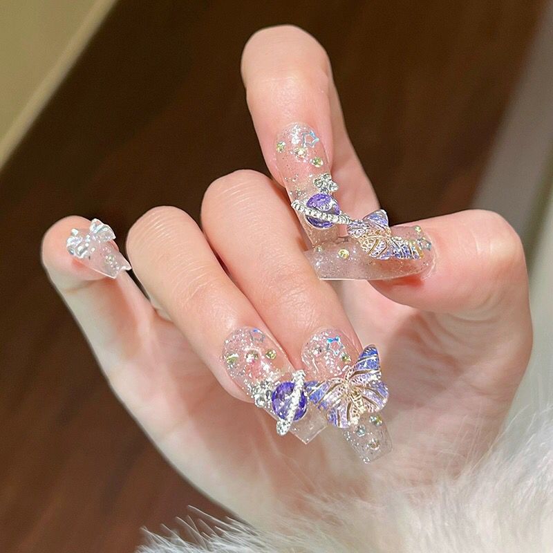 10 Uds. De uñas postizas hecha - Nail Art Lotso reseña y precio