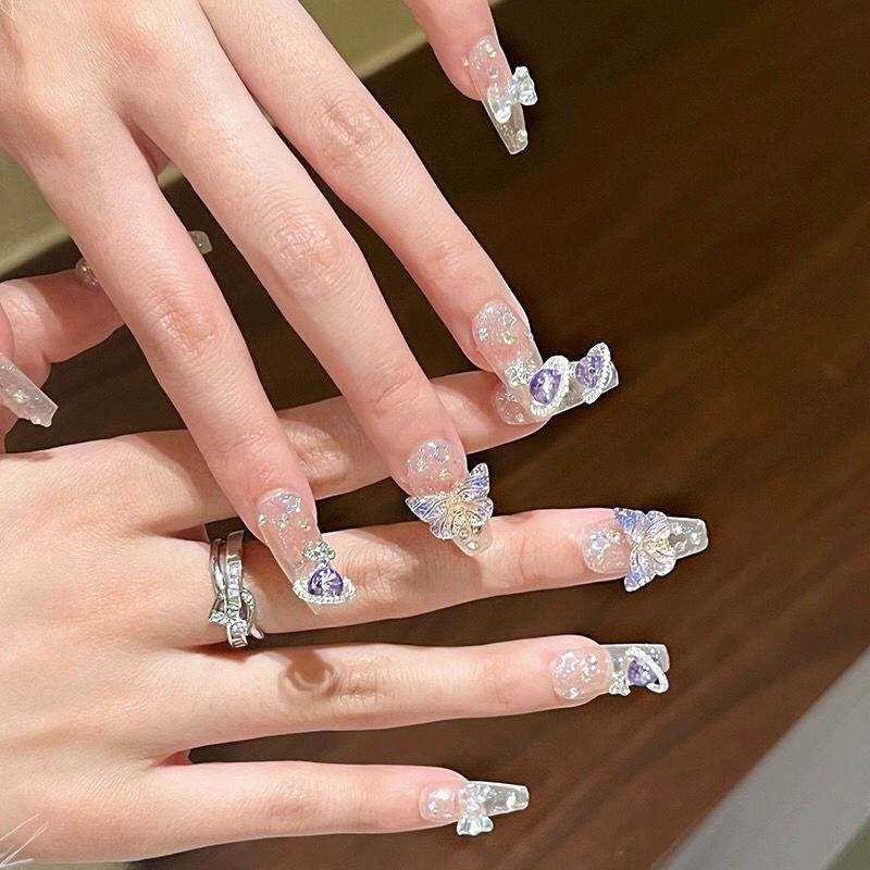 10 Uds. De uñas postizas hecha - Nail Art Lotso reseña y precio