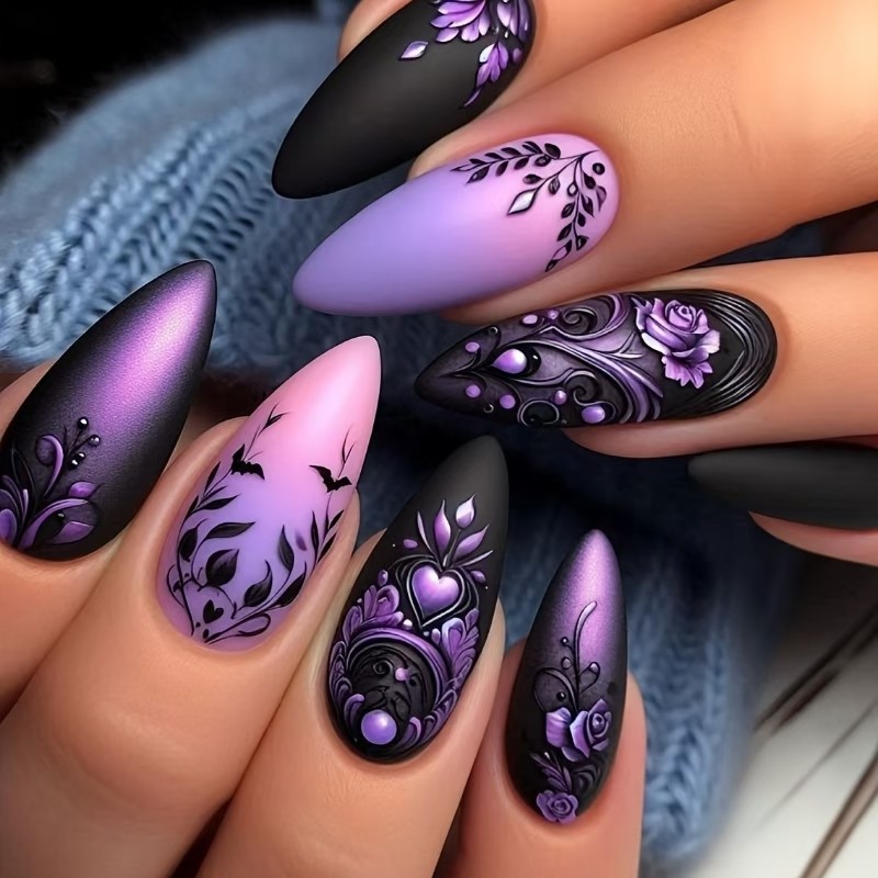 Uñas postizas medianas para mu - Press On Nail Set reseña y precio