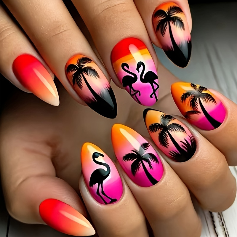 Uñas postizas medianas para mu - Press On Nail Set reseña y precio